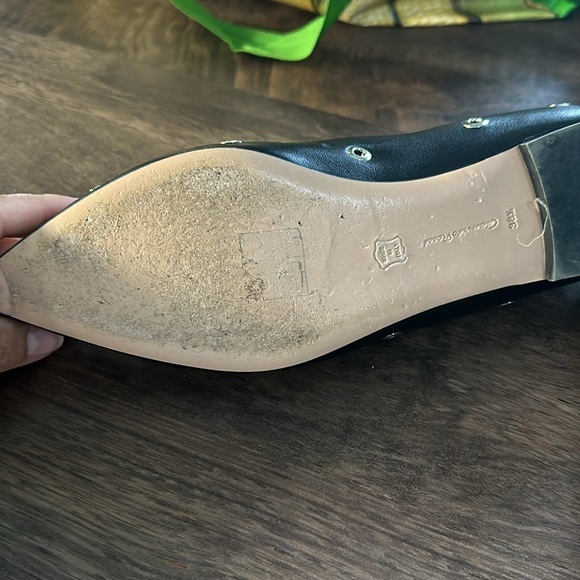 Gianvito Rossi Black Leather Pointed Toe, Ankle Strap Flats (Size 38) - Picture 3 of 6